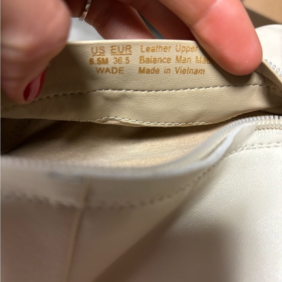 Sam Edelman | Wade Block Heel Knee High Boots In Ivory Size 6.5 - Picture 10 of 11